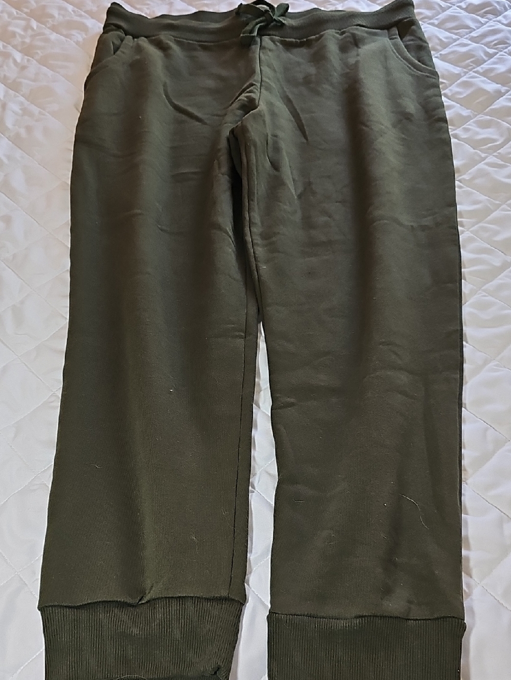 Rosio Olive Green Men's Jogger Sweatpants with Drawstring